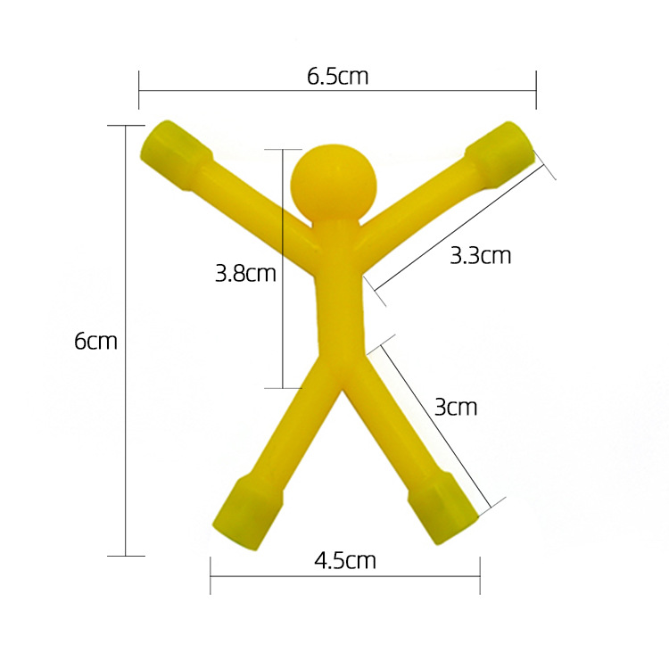Wall-Climbing Magnetic Villain Soft Glue Ever-Changing Magnet Man Magnet Villain Doll Toy Creative Villain Hook