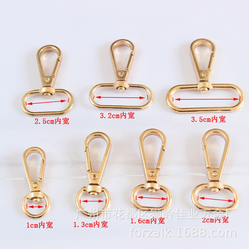 Bag Hook Chain Strap Hook Accessory for Bags and Leather Goods, Water-Finished Edge, Galvanized Alloy Buckle