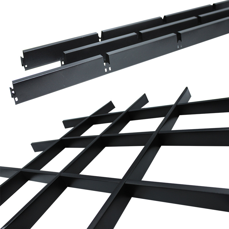 Aluminum Grille Ceiling Material Self-loading Plastic Aluminum Alloy Ceiling Iron Grille Grid Grid Grape Rack Grille Ceiling