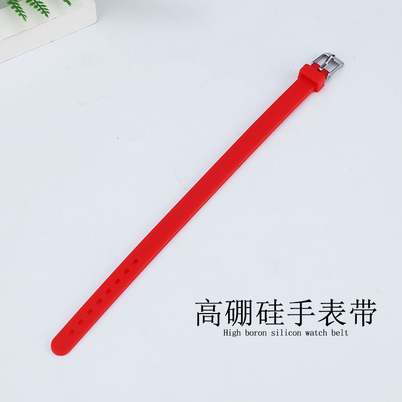 Factory Direct Supply Sports Anti-Sweat Silicone Watch Strap Universal Fashion Jewelry Wristband Color Bracelet