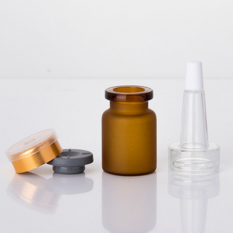 Spot Original Liquid Essence Freeze-dried Powder Herbal Oil Health Packaging Material Transparent Glass Bottle 5ml Brown Frosted Celin Bottle