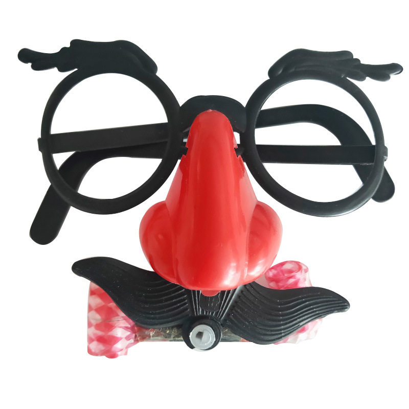 Blowing Beard and Staring Large Glasses Blowing Dragon Big Nose Blowing Dragon Glasses Holiday Street Stall Supply Tricky Wholesale