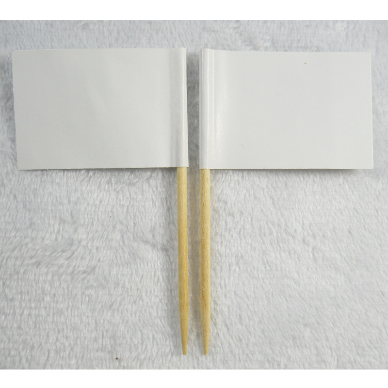 Solid color toothpick flag color triangle red yellow blue green powder white black purple orange kraft paper cake wine sign fruit flag