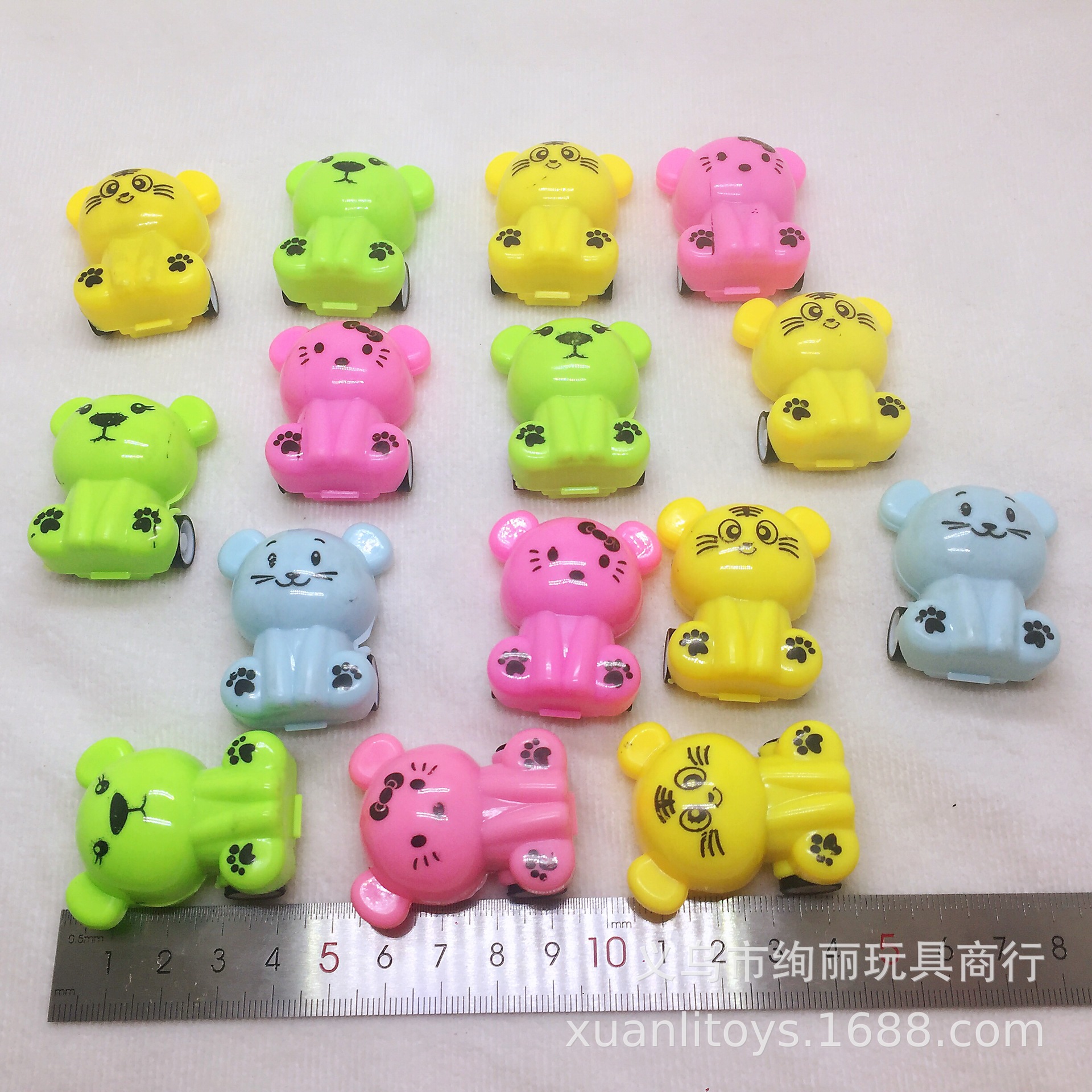 Children's Toys Cartoon Tiger Pull Back Car Kitten Pull Back Car Toys Candy Toys Cross-Border Toys