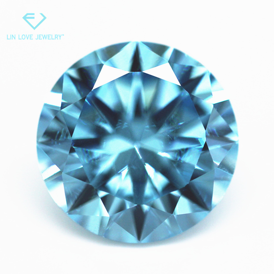 Factory Direct Sales 5A Round White Colorfuled Zircon Loose Stone Artificial Diamond Synthetic Cz Hao Stone Super Hard Anti-Scratch