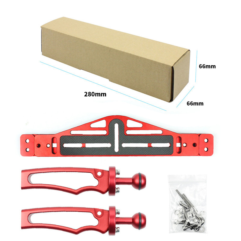 Bgning Aluminum Alloy Diving Photography Dual-Hand Adjustable Bracket Suitable for Gopro13, and Other Slr Cameras