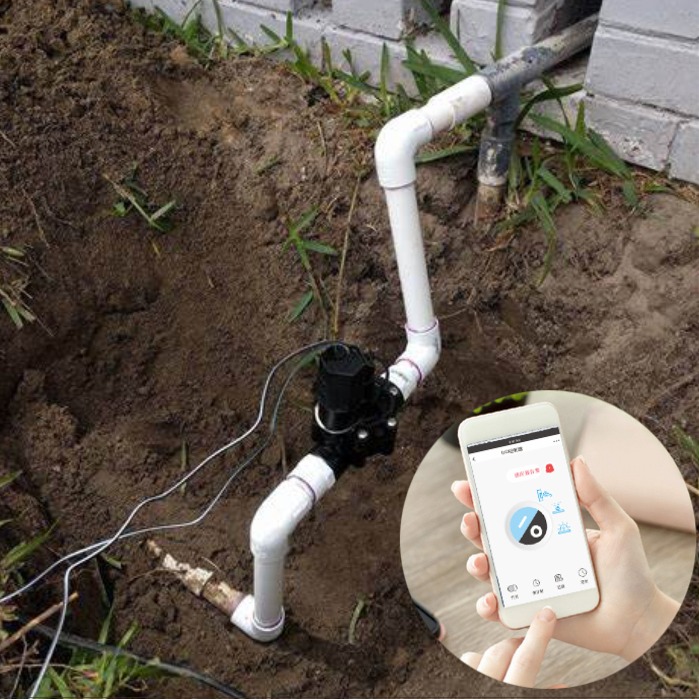Graffiti WiFi single station intelligent irrigation controller family garden automatic watering 1 way solenoid valve timer