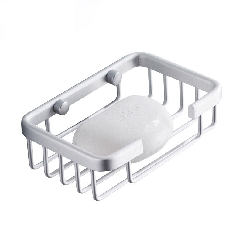 Space Aluminum Bathroom Toilet Soap Box Soap Net Soap Dish Wall Mounted Soap Rack Soap Box