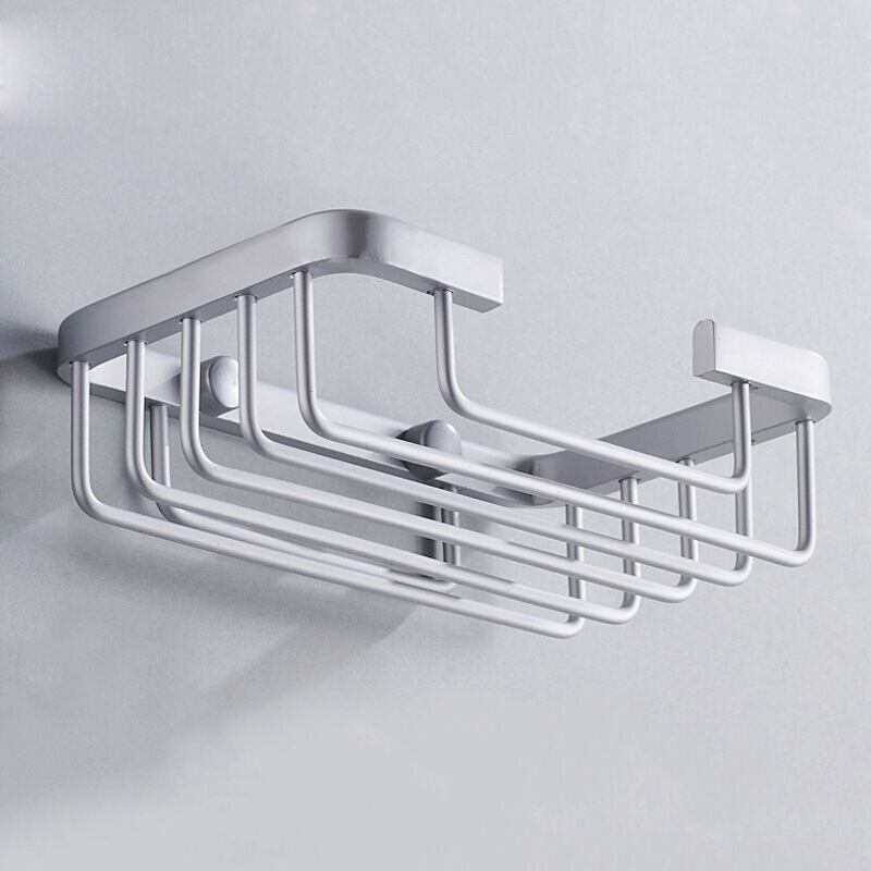 Space Aluminum Bathroom Toilet Soap Box Soap Net Soap Dish Wall Mounted Soap Rack Soap Box