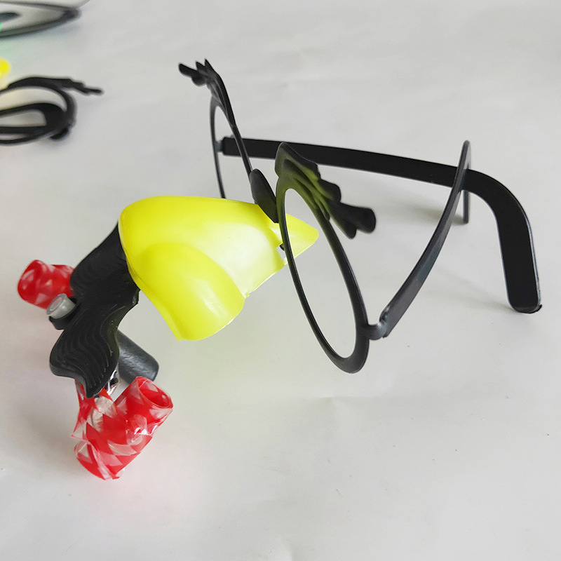 Blowing Beard and Staring Large Glasses Blowing Dragon Big Nose Blowing Dragon Glasses Holiday Street Stall Supply Tricky Wholesale