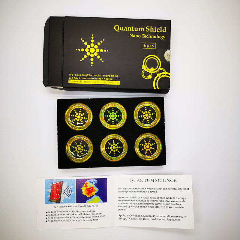 Quantum Shield mobile phone computer anti-radiation stickers Shield gold round household appliances stickers a box of 6