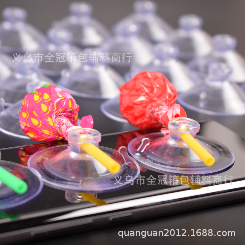 Factory wholesale wear lollipop wedding side hole sucker TikTok transparent wedding car decoration lollipop perforated sucker