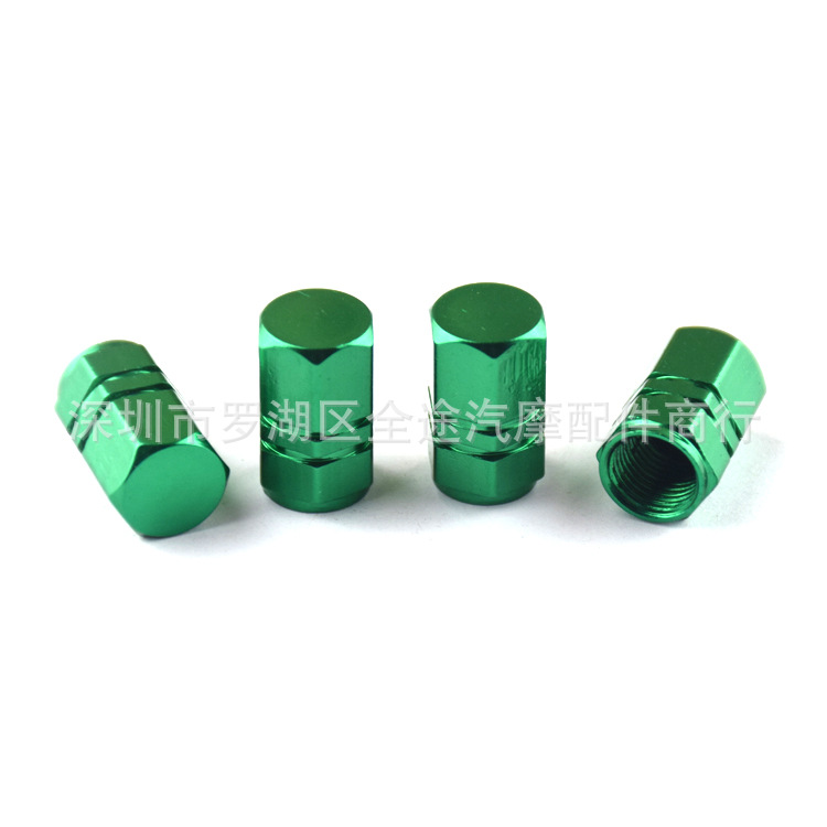 Colorful car tire aluminum alloy hexagonal valve cap car Magic color aluminum alloy dust cap ten color spot