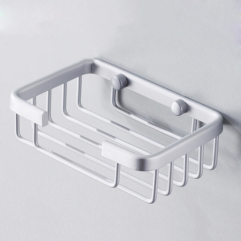 Space Aluminum Bathroom Toilet Soap Box Soap Net Soap Dish Wall Mounted Soap Rack Soap Box