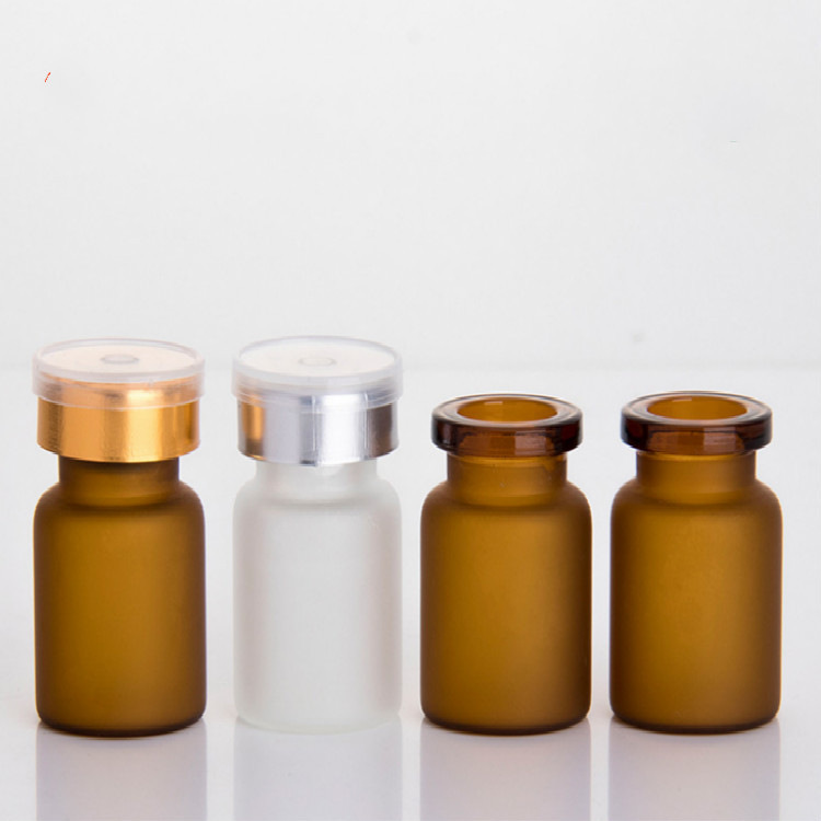 Spot Original Liquid Essence Freeze-dried Powder Herbal Oil Health Packaging Material Transparent Glass Bottle 5ml Brown Frosted Celin Bottle