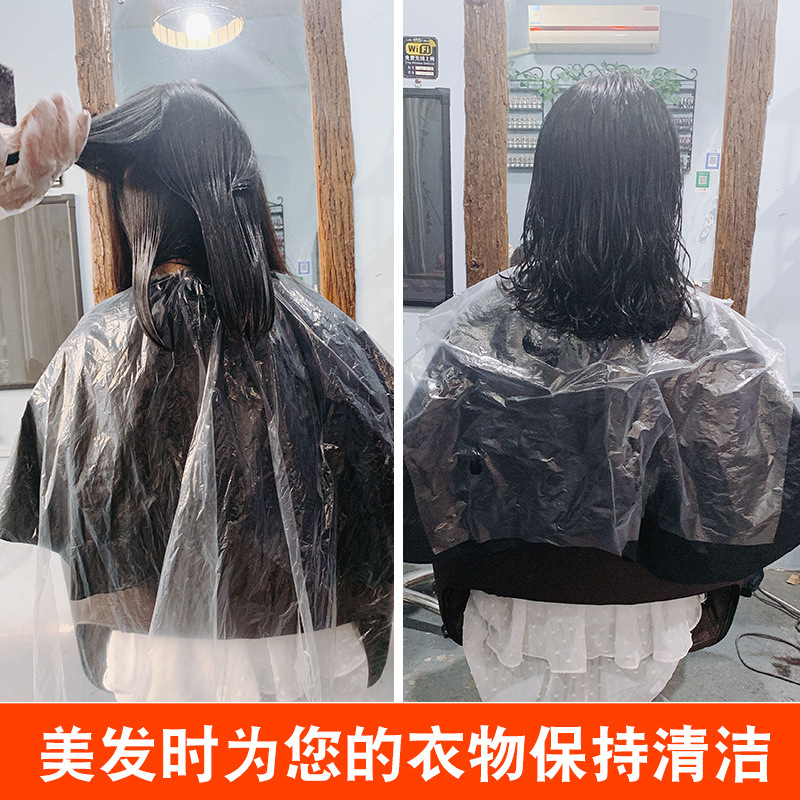 Disposable hair dyeing shawl hair cutting hairdressing oil plastic cloth barber shop hot hair dyeing shawl cloth manufacturers