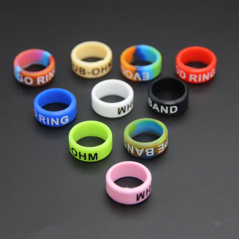 Forced grid ring small silicone ring decorative ring for electronic rod logistics big pen translation page turning pen slingshot fish rod