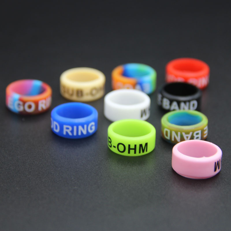 Forced grid ring small silicone ring decorative ring for electronic rod logistics big pen translation page turning pen slingshot fish rod