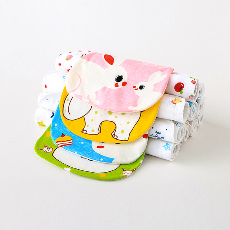 Children's sweat towel cotton gauze four-layer cartoon printed sweat towel baby sweat towel kindergarten extra large pad back towel