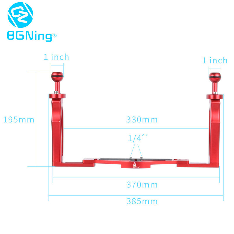 Bgning Aluminum Alloy Diving Photography Dual-Hand Adjustable Bracket Suitable for Gopro13, and Other Slr Cameras