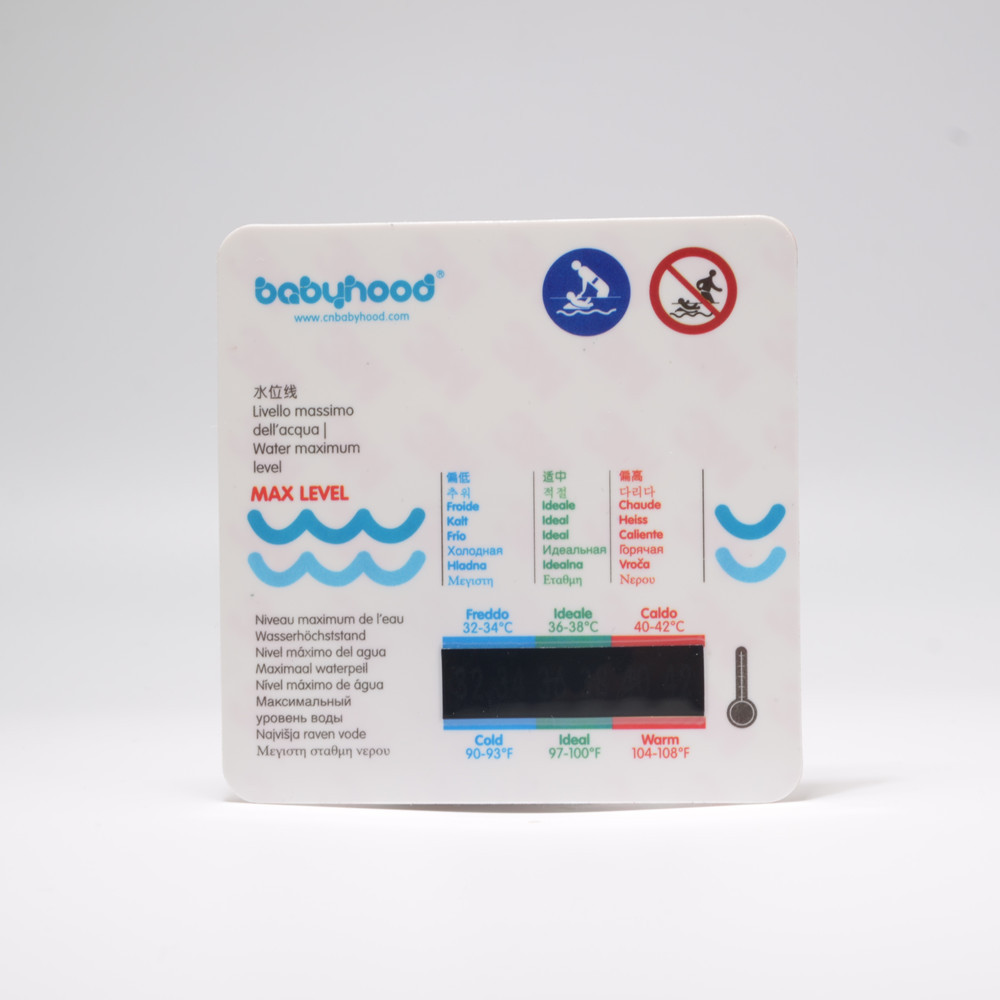 Baby Indoor Bath Water Thermometer Baby Cartoon Water Thermometer Children's Toy Bath Square Temperature Card