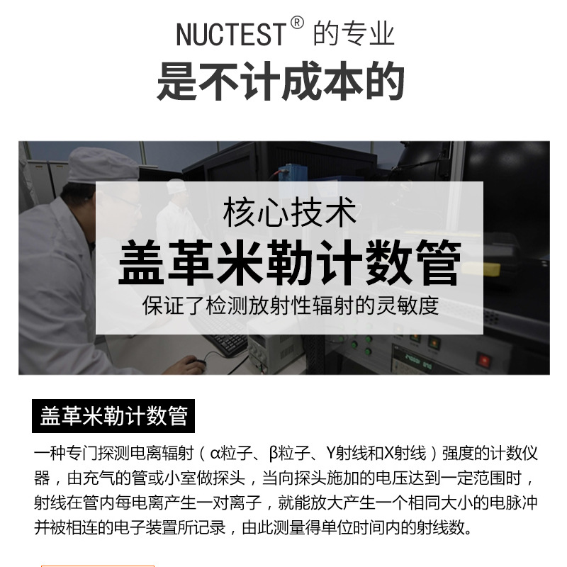 Professional nuclear radiation detector personal dose radiation alarm instrument radioactive detector iodine 131 detector