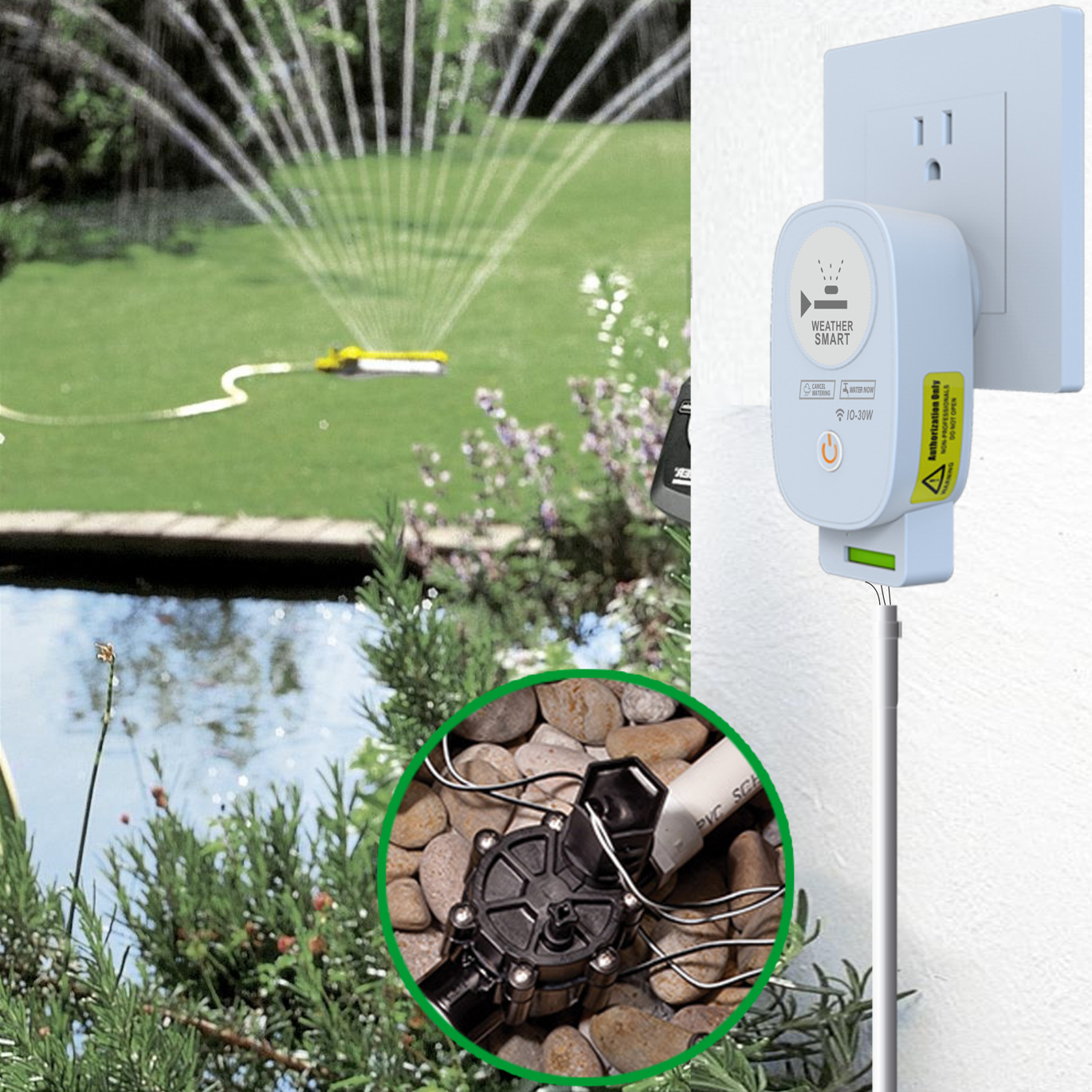 Graffiti WiFi single station intelligent irrigation controller family garden automatic watering 1 way solenoid valve timer