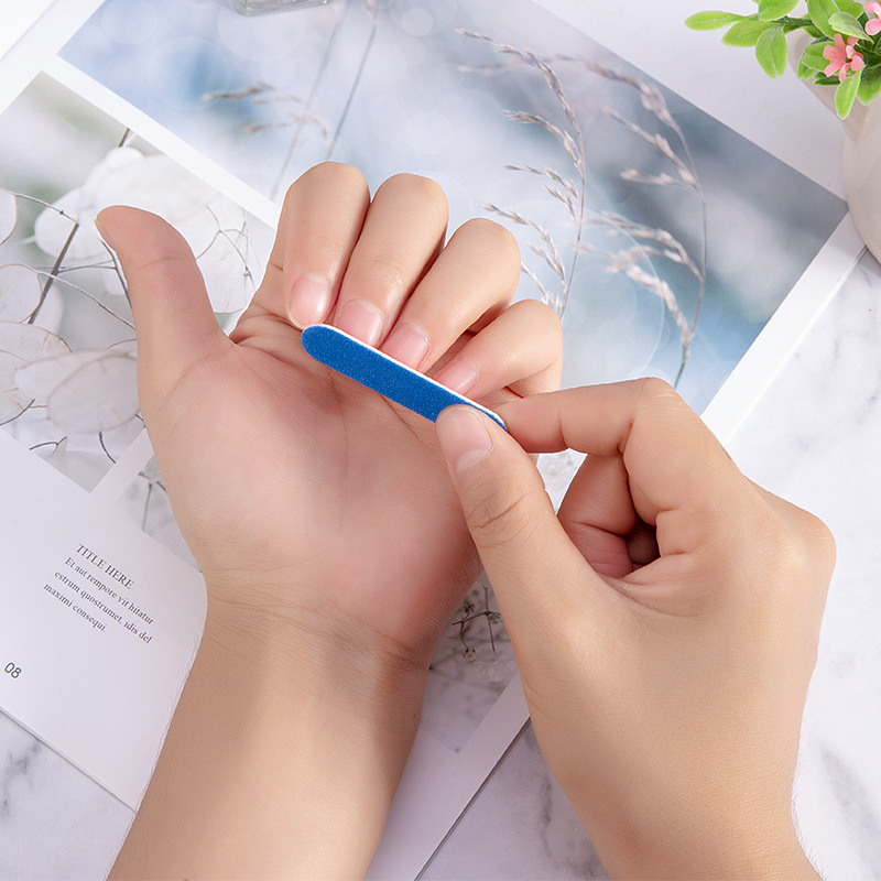 Direct supply disposable nail file manicure Mini small rub strip frosted file polished nail surface double-sided manicure tool sand strip