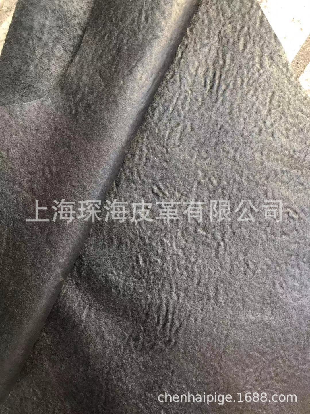 Glossy Vegetable Tanned Horsehide Vegetable Tanned Leather Clothing Horsehide Motorcycle Clothing Clothing Fabric Leather Leather Black