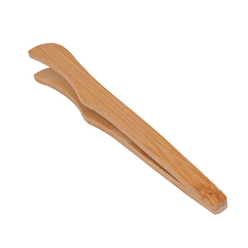 Factory direct wholesale bamboo tea clip creative tea ceremony with bamboo clip carbonized tea set Tea Cup clip logo