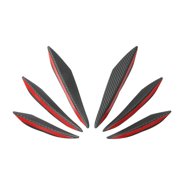 Cross-border car universal modified air knife carbon fiber grain bumper air knife carbon fiber modified front bumper spoiler