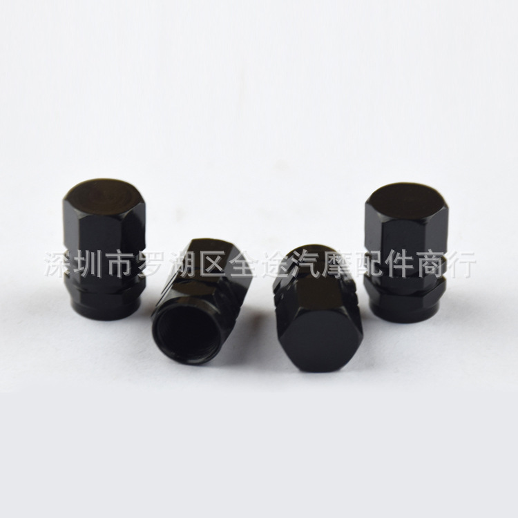 Colorful car tire aluminum alloy hexagonal valve cap car Magic color aluminum alloy dust cap ten color spot