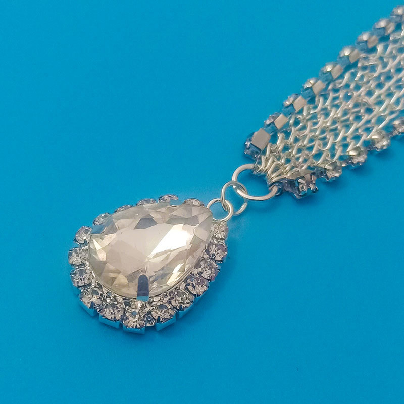 European and American Forehead Chain Crystal Forehead Ornament Eyebrow Pendant Headdress Water Drop Hair Ornament Head Chain Bohemian Ethnic Headdress