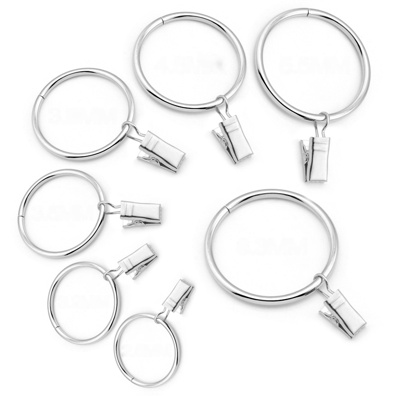 Cross-Border Sales Shower Curtain Hook Curtain Ring Curtain Clip Curtain Ring Buckle Curtain Accessories Hook Metal Clip