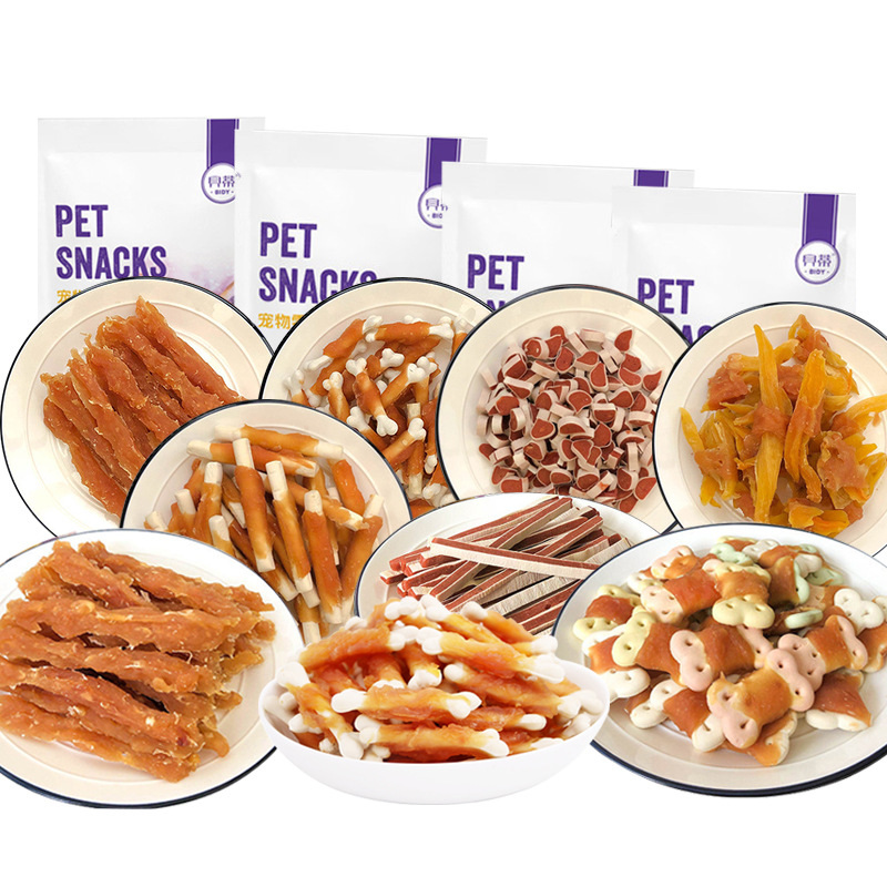Betty pet snacks 110g dog grinding stick biscuits chicken around milk stick chicken breast beef strips cat snacks