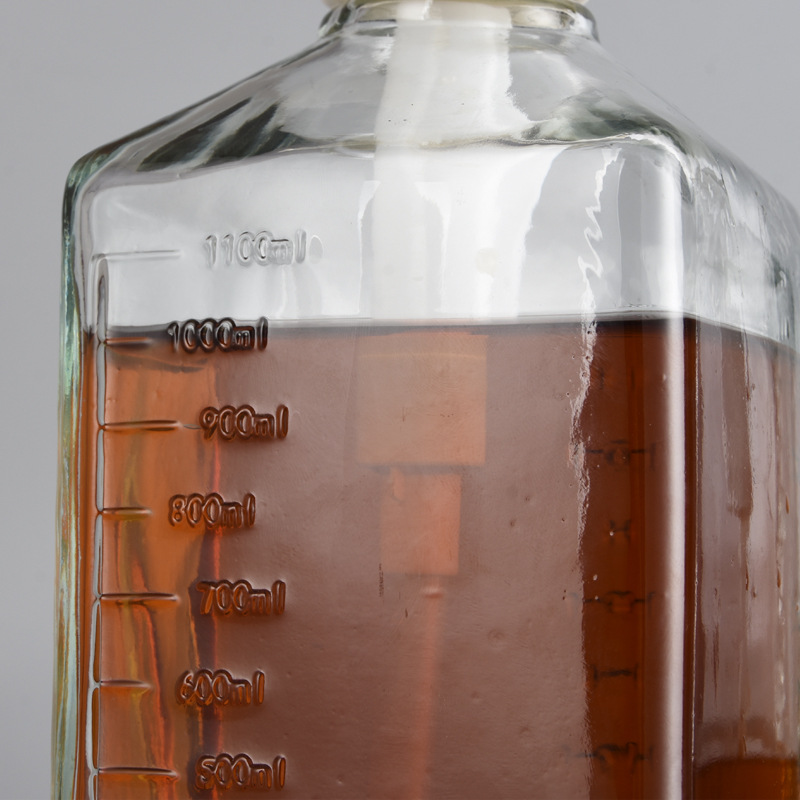 Sugar Press Bottle for Milk Tea Shop, Juice Extractor, Glass Hand-Pressed Fructose Coffee Machine, 8Cc Precise Dosing Head