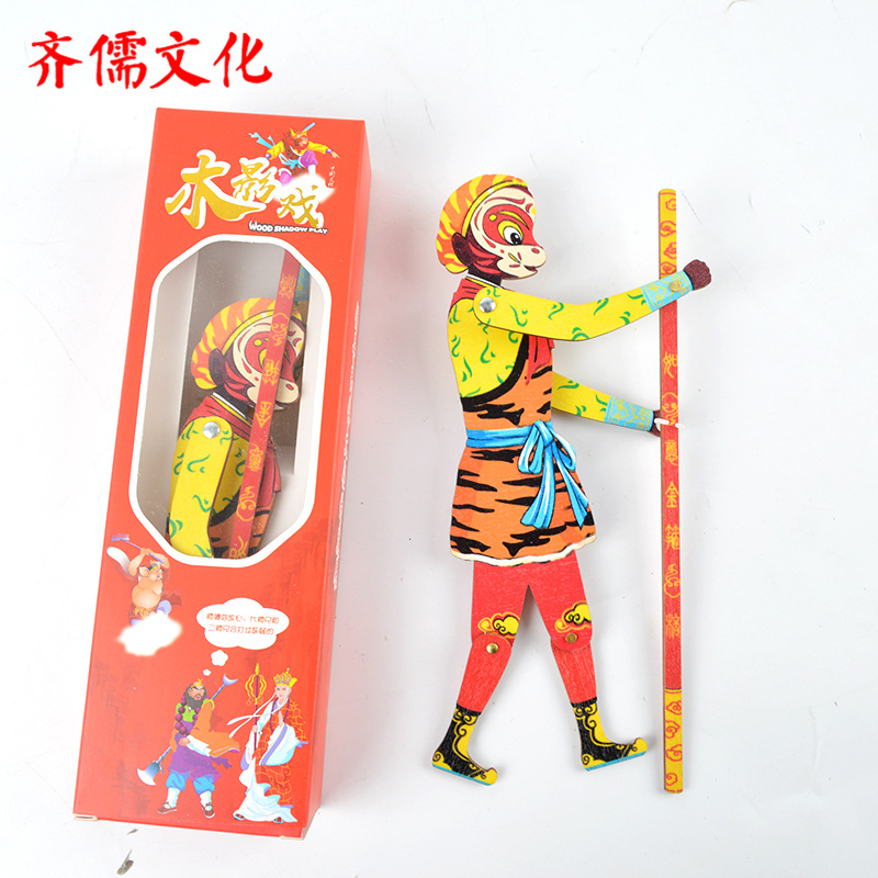 Бесплатная доставка Оптовые деревянные игрушки для теневого театра без наследия Одноручное управление Реквизит для теневого театра Динамичные подарки для детей