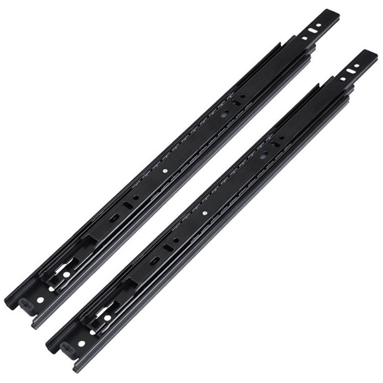 Three-section drawer track slide rail 10 inch 35 wide rail slide wardrobe keyboard slide rail mute thickened slide rail household
