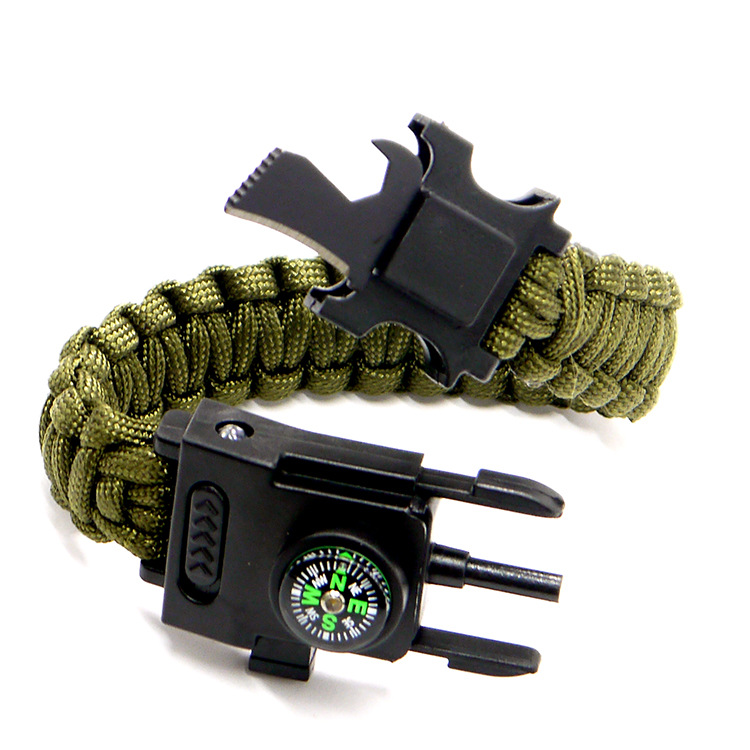 Cross-Border Paracord Bracelet Multifunctional Paracord Bracelet Knife Mountaineering Bracelet Outdoor Led Light Bracelet Emergency Sos
