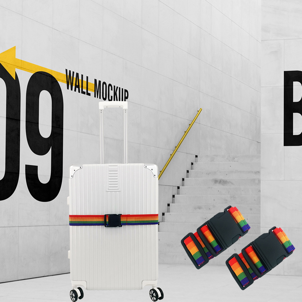 Односложный перекрестный ремень для багажа Упаковочный ремень Связывающий ремень для проверки за границей и стягивания ремня для свертков багажа