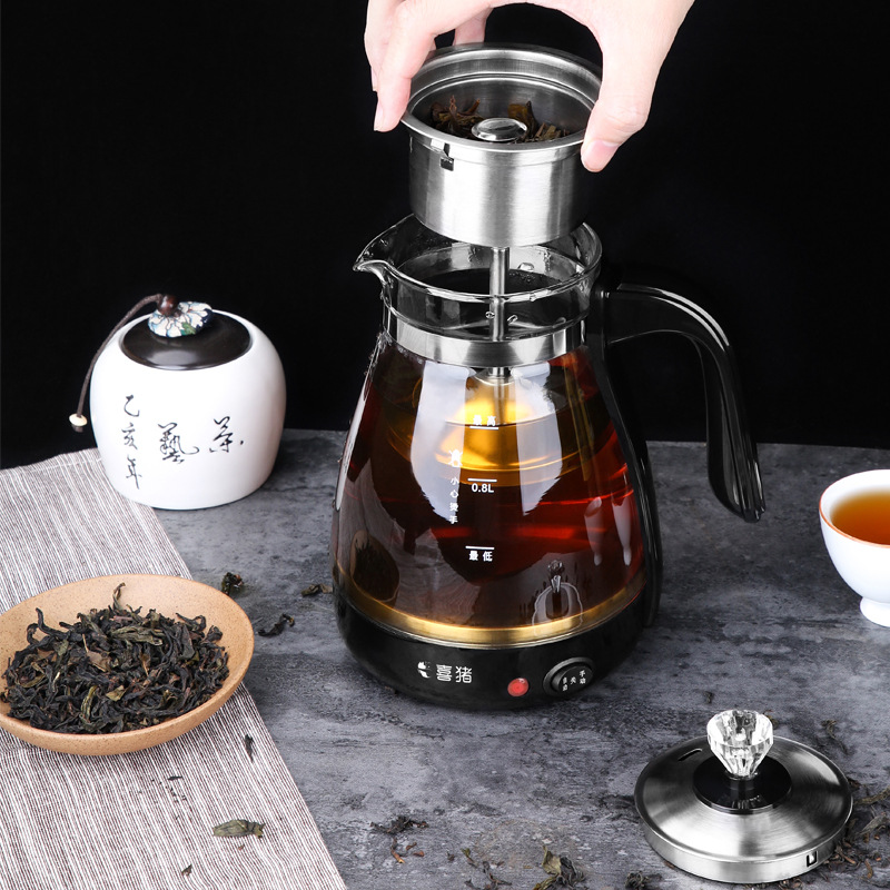 Xi Zhu Anhua Black Tea Boiler Glass Electric Kettle Steaming Teapot Automatic Insulation Steam Boiling White Tea Health Pot
