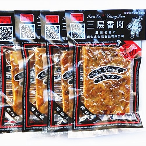 Jinquan Lard Residue 25g Three-layer Fragrant Pork Strips Rui'an Lard Residue Wenzhou Specialty Snacks