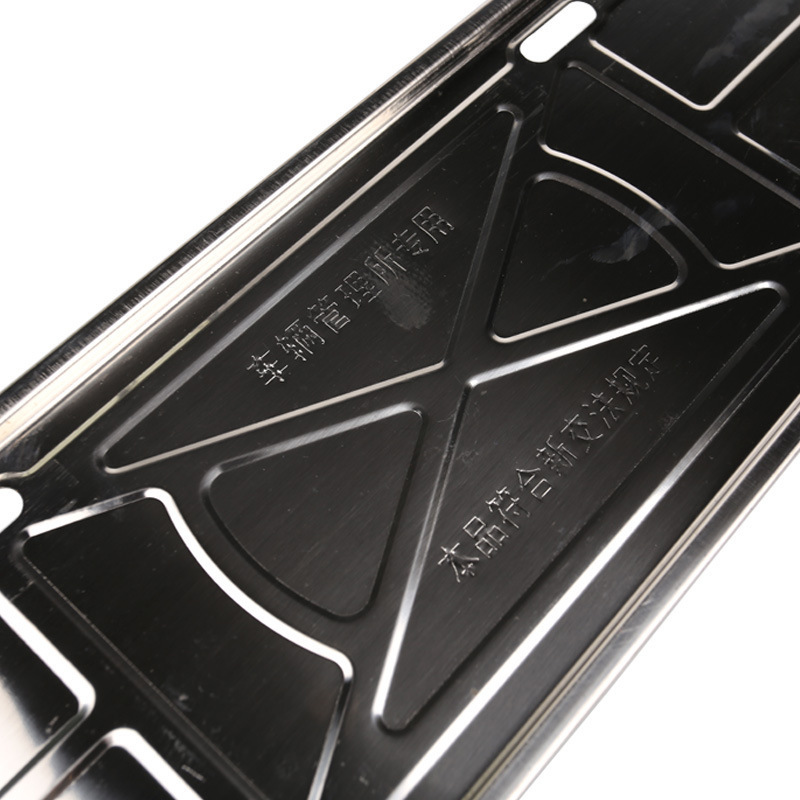 Multi-specification car license plate frame license plate frame blue brand new energy stainless steel license plate stainless steel license plate frame manufacturer