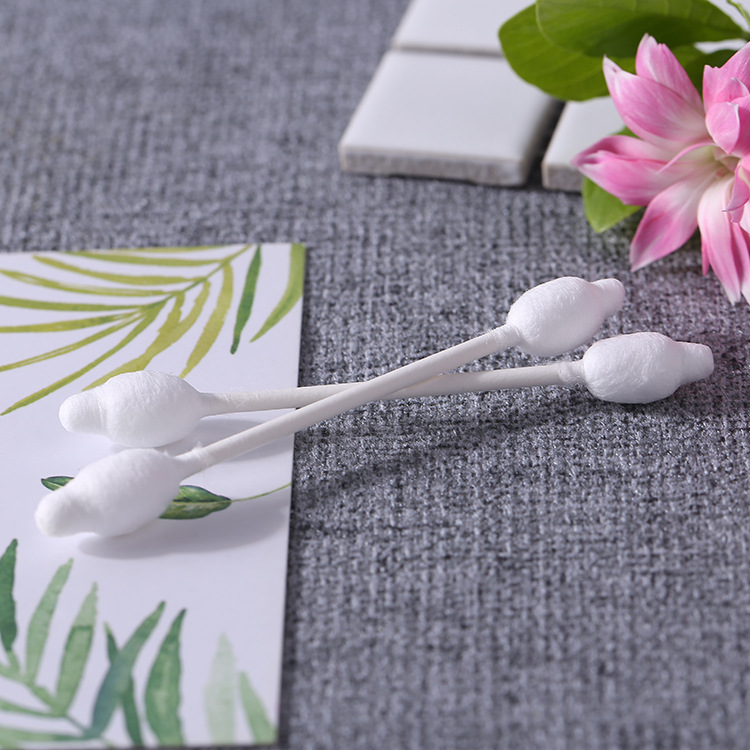 Aidai light industry cotton swab manufacturer 56 round barrel gourd head paper stick cotton swab Big Head cotton swab baby cotton swab