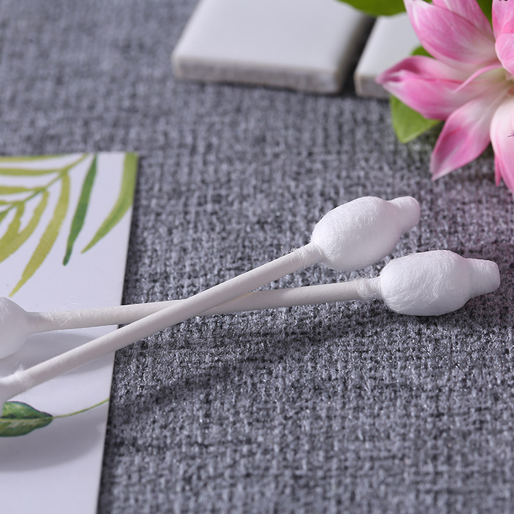 Aidai light industry cotton swab manufacturer 56 round barrel gourd head paper stick cotton swab Big Head cotton swab baby cotton swab