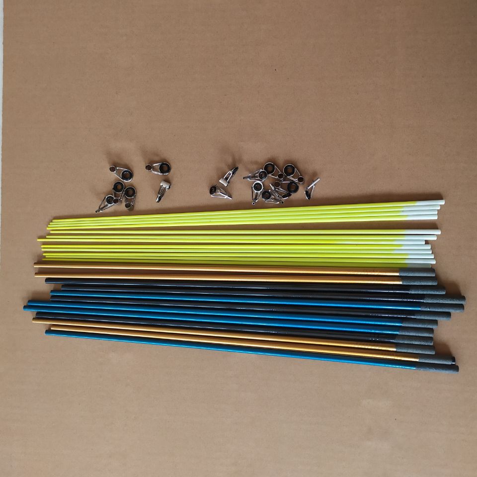 Удочка с соединением из стекловолокна и стали, морская удочка с соединением, удочка с кольцевым направляющим глазком, аксессуары для рыбалки