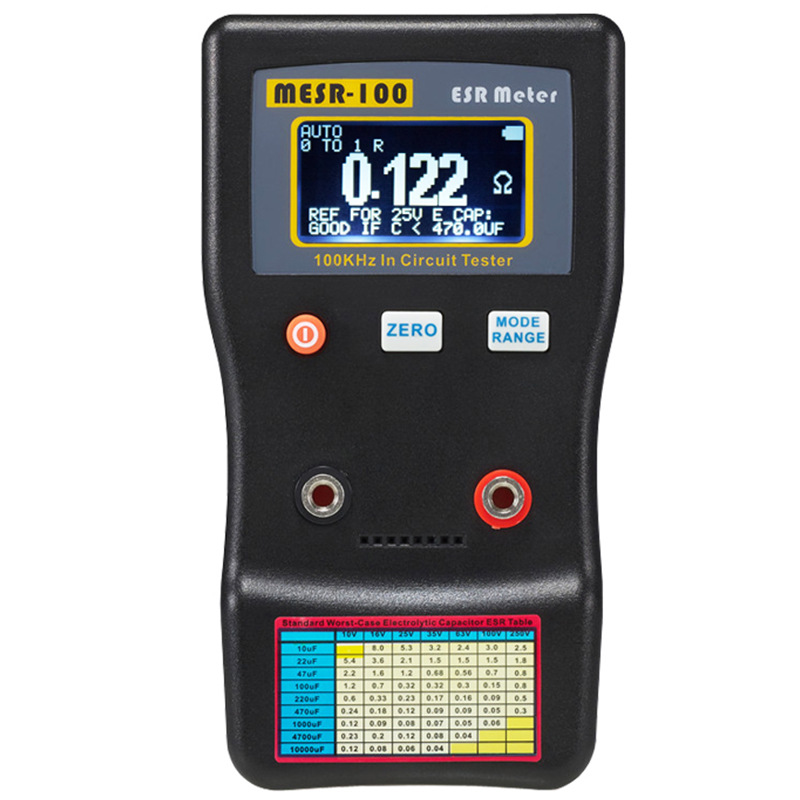 Crystal Research professional capacitance ESR meter resistance meter high precision capacitance internal Resistance Tester MESR-100 factory wholesale