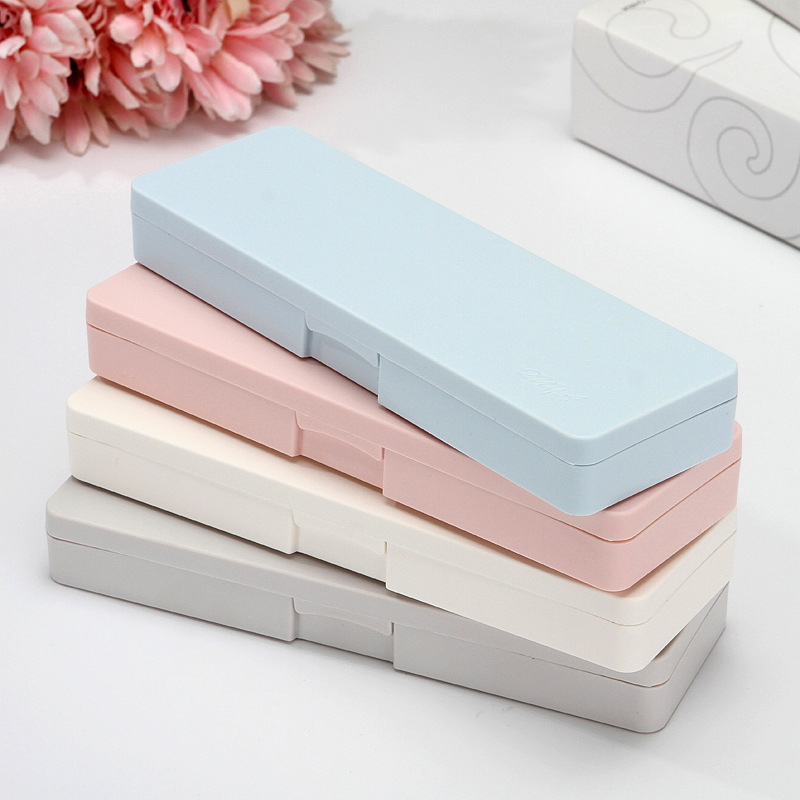 Yiwu Pencil Case Frosted Stain-Resistant Large-Capacity Pencil Case High-End Primary School Student Pencil Case Ins Style Simple Pencil Case