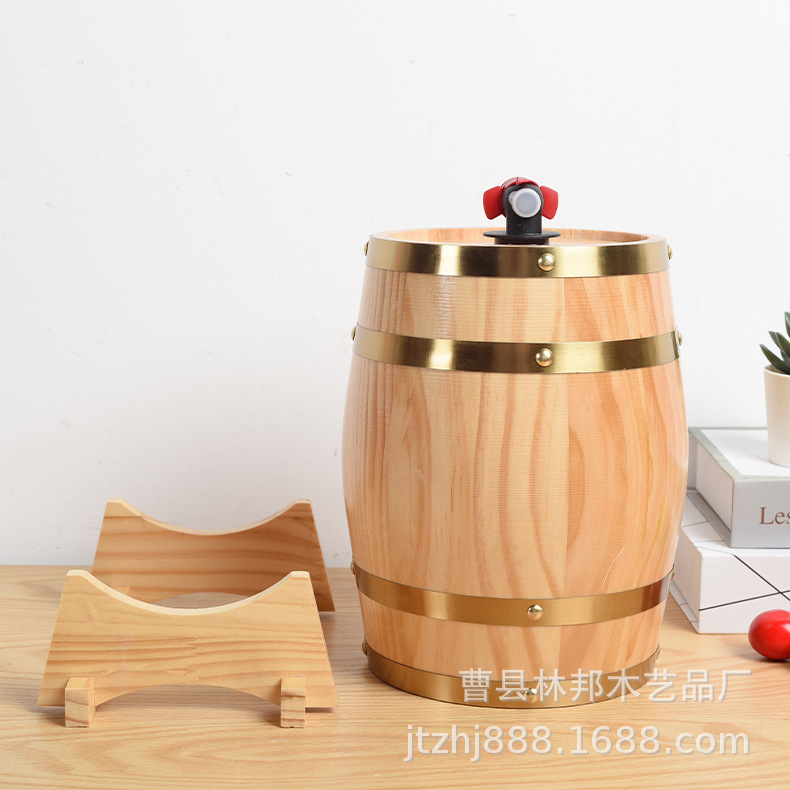 Wooden Wine Barrel Home Oak Barrel Ornaments Bar Restaurant Retro Craft Beer Barrel Can Be Printed with Logo