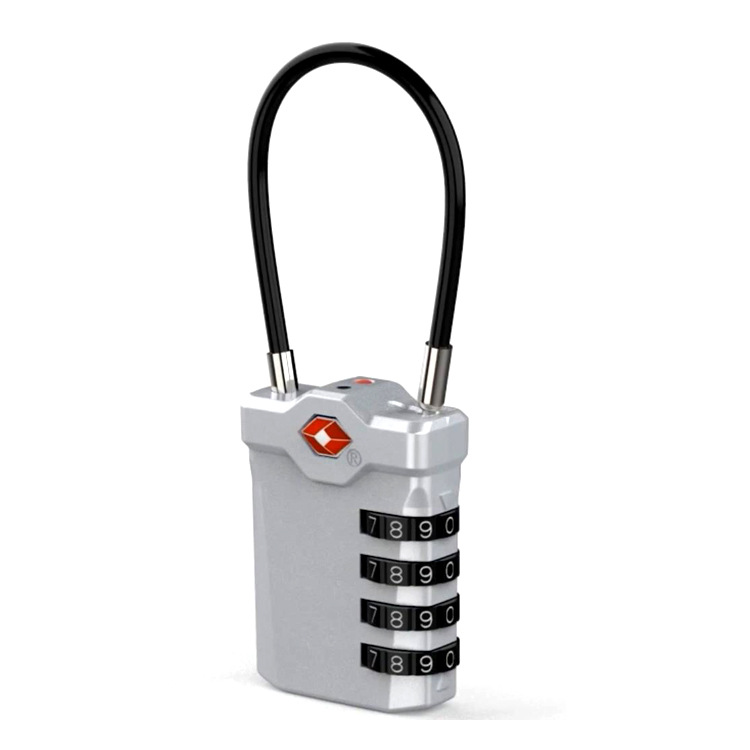 Tsa customs lock 19 years new zinc alloy abroad supplies luggage zipper lock wire rope customs code lock